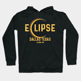 Dallas Texas Tx Total Solar Eclipse 2024 Totality Hoodie